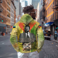 Samora Machel Zip Hoodie Mozambique Flag Unity and Victory Quote Liberation Struggle - African Freedom Tribute - Wonder Print Shop