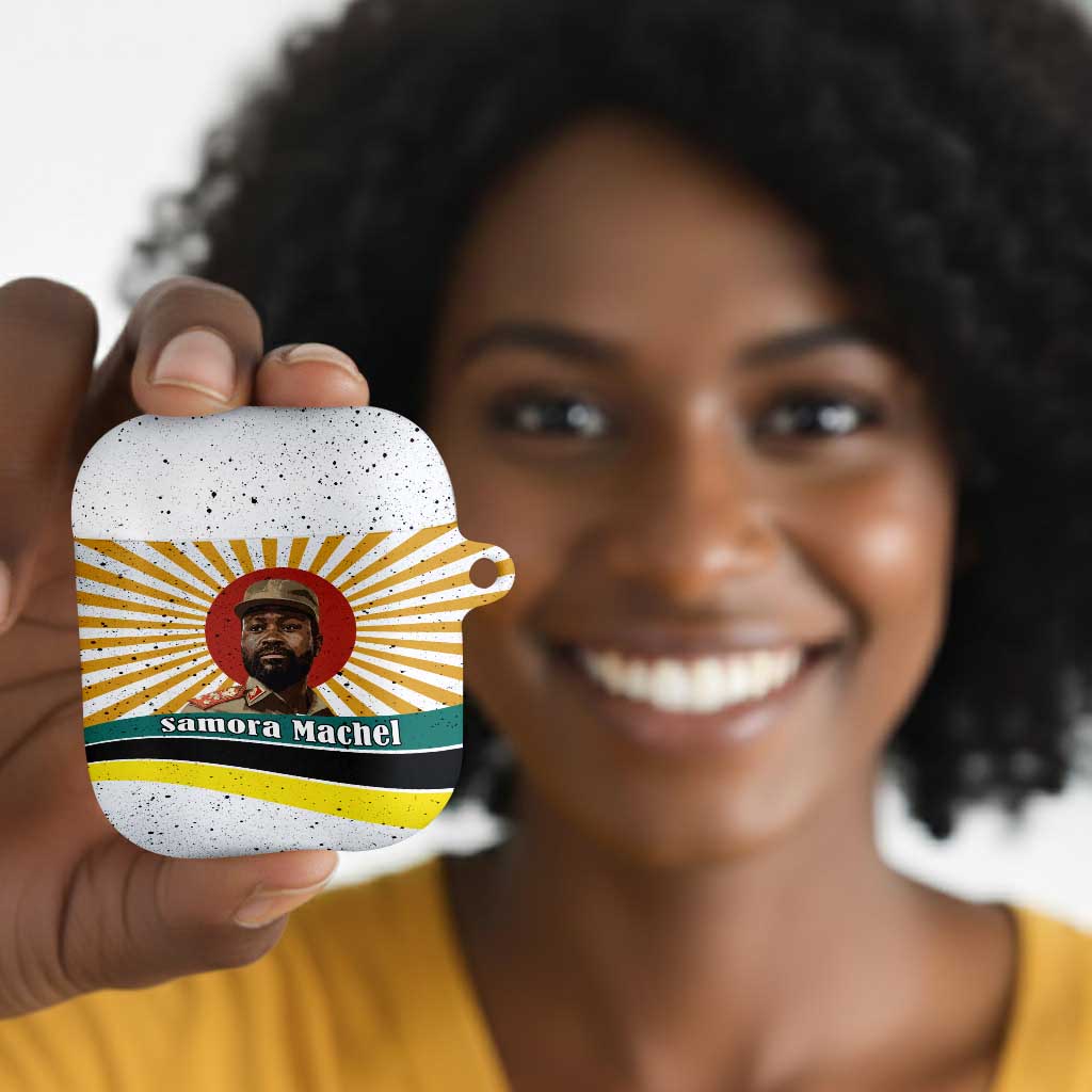 Samora Machel AirPods Case Radiant Sunburst Bold Anti-Colonial Quote Mozambique Liberation - African Revolutionary Art - Wonder Print Shop