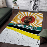 Samora Machel Area Rug Radiant Sunburst Bold Anti-Colonial Quote Mozambique Liberation - African Revolutionary Art - Wonder Print Shop