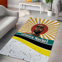 Samora Machel Area Rug Radiant Sunburst Bold Anti-Colonial Quote Mozambique Liberation - African Revolutionary Art - Wonder Print Shop