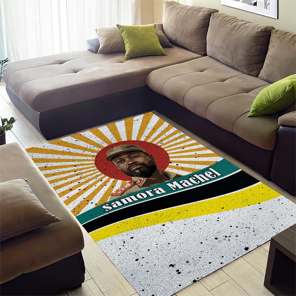 Samora Machel Area Rug Radiant Sunburst Bold Anti-Colonial Quote Mozambique Liberation - African Revolutionary Art - Wonder Print Shop