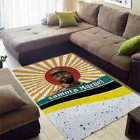 Samora Machel Area Rug Radiant Sunburst Bold Anti-Colonial Quote Mozambique Liberation - African Revolutionary Art - Wonder Print Shop
