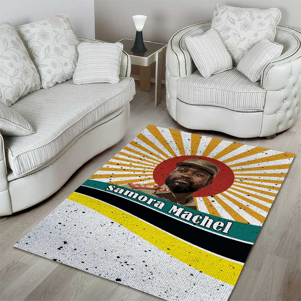 Samora Machel Area Rug Radiant Sunburst Bold Anti-Colonial Quote Mozambique Liberation - African Revolutionary Art - Wonder Print Shop