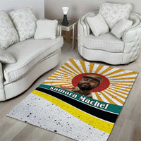Samora Machel Area Rug Radiant Sunburst Bold Anti-Colonial Quote Mozambique Liberation - African Revolutionary Art - Wonder Print Shop