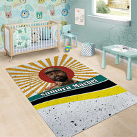 Samora Machel Area Rug Radiant Sunburst Bold Anti-Colonial Quote Mozambique Liberation - African Revolutionary Art - Wonder Print Shop