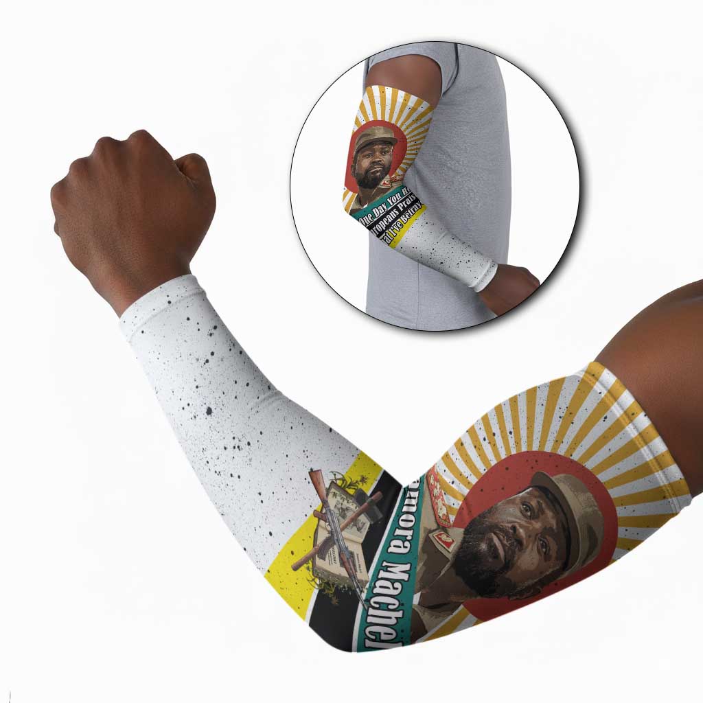 Samora Machel Arm Sleeves Radiant Sunburst Bold Anti-Colonial Quote Mozambique Liberation - African Revolutionary Art - Wonder Print Shop