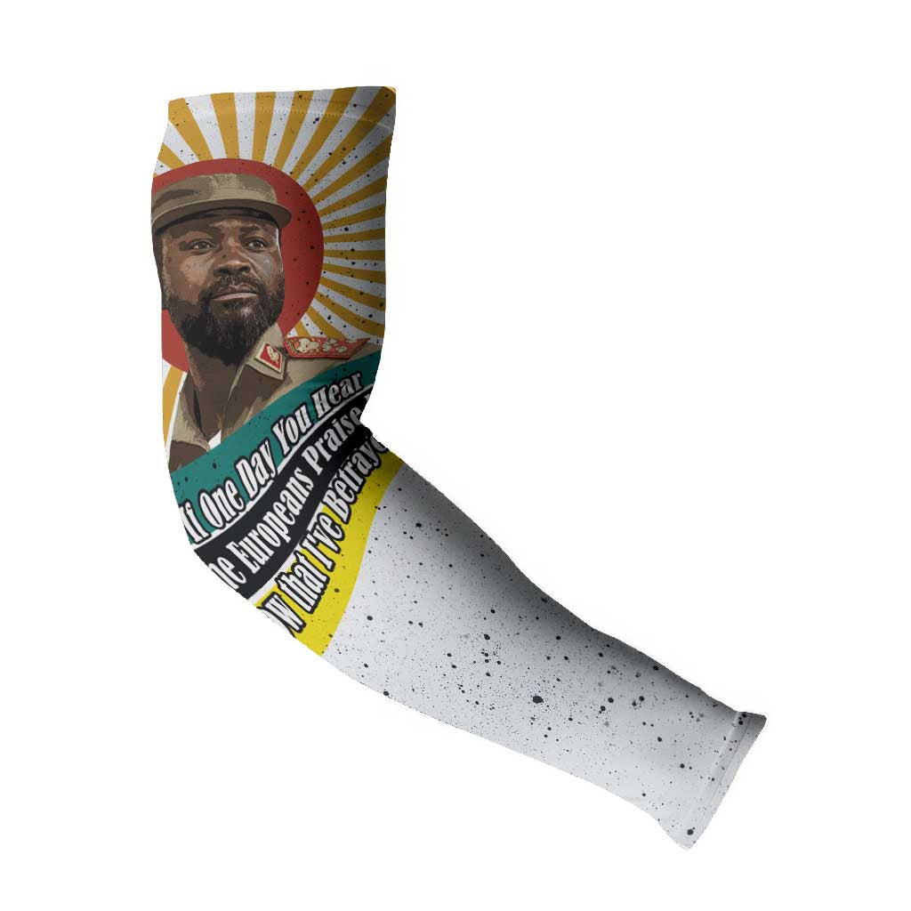 Samora Machel Arm Sleeves Radiant Sunburst Bold Anti-Colonial Quote Mozambique Liberation - African Revolutionary Art - Wonder Print Shop