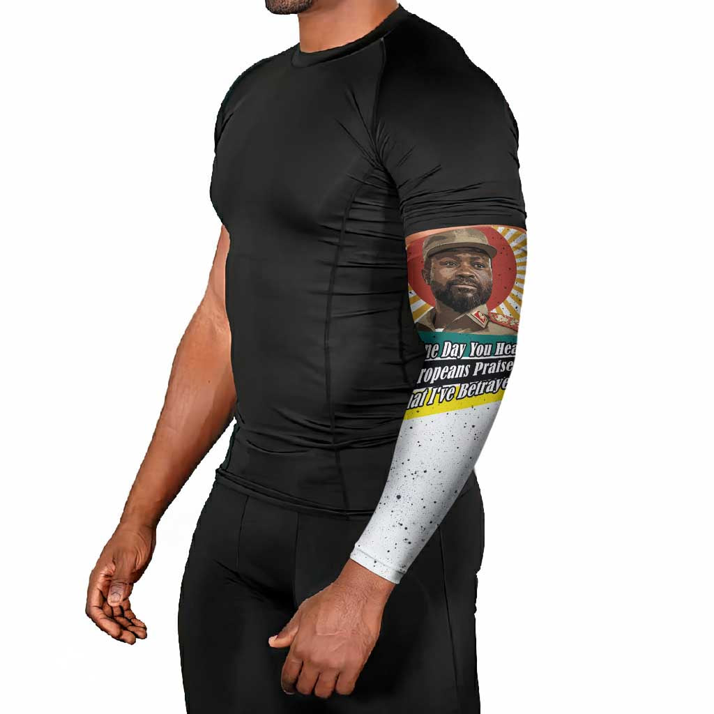 Samora Machel Arm Sleeves Radiant Sunburst Bold Anti-Colonial Quote Mozambique Liberation - African Revolutionary Art - Wonder Print Shop