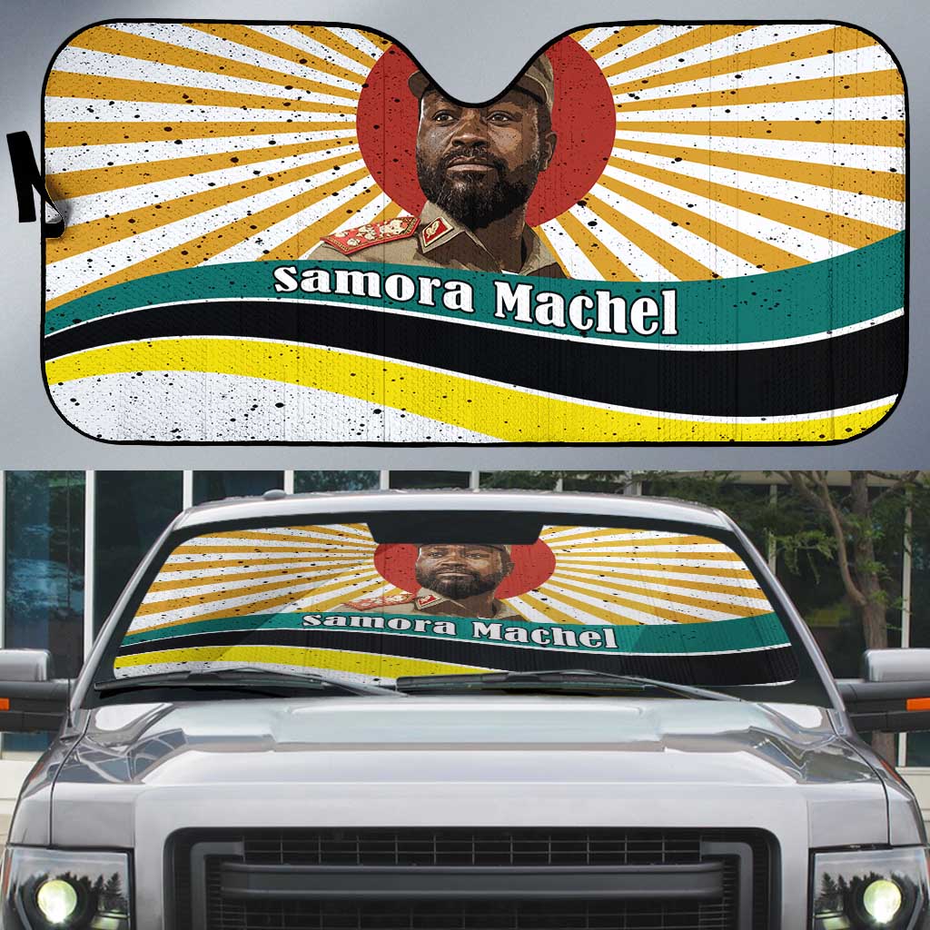 Samora Machel Auto Sun Shade Radiant Sunburst Bold Anti-Colonial Quote Mozambique Liberation - African Revolutionary Art - Wonder Print Shop