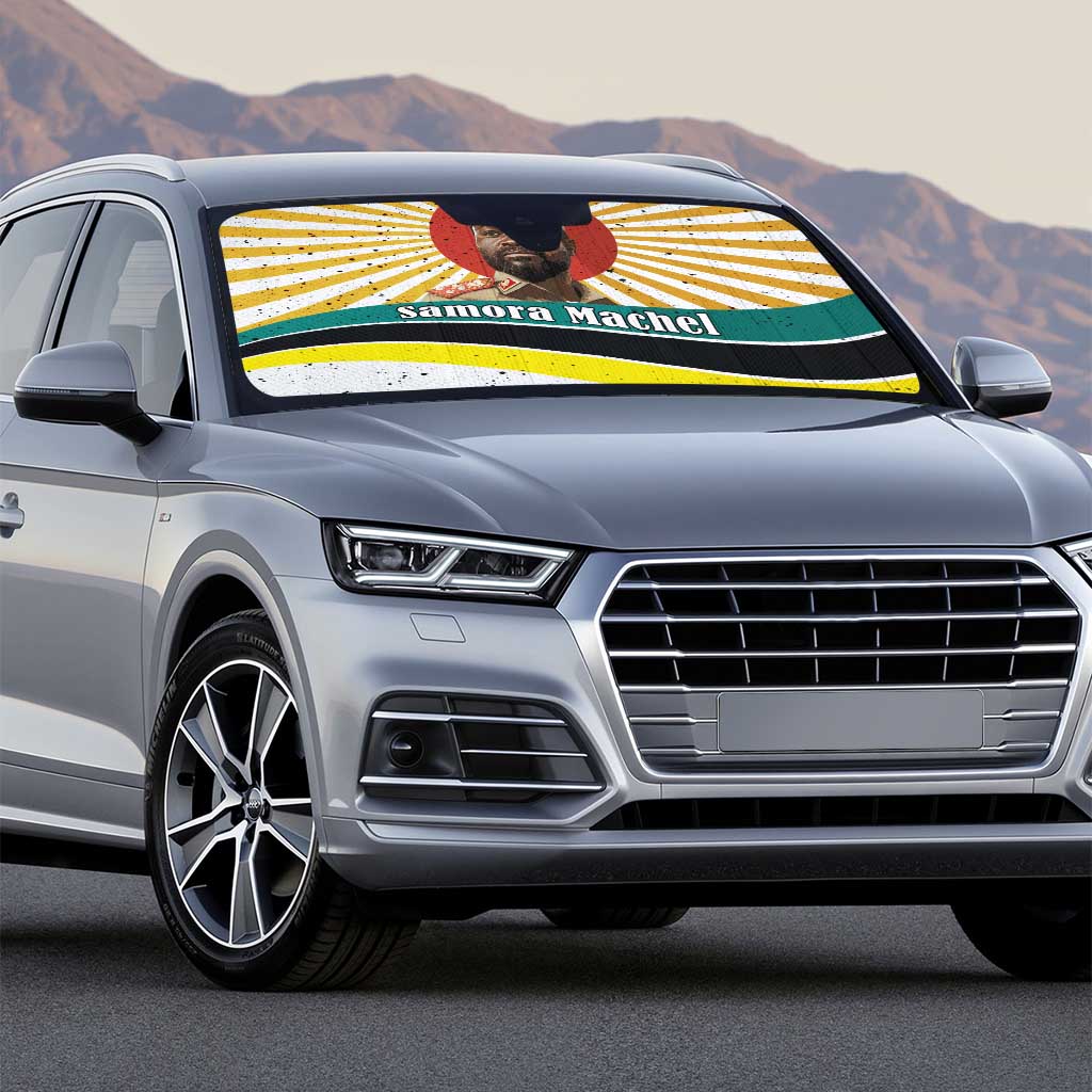 Samora Machel Auto Sun Shade Radiant Sunburst Bold Anti-Colonial Quote Mozambique Liberation - African Revolutionary Art - Wonder Print Shop