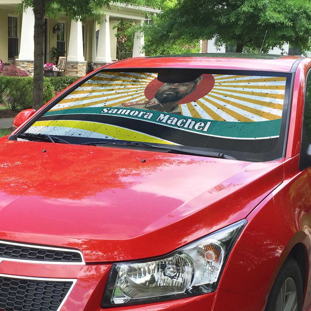 Samora Machel Auto Sun Shade Radiant Sunburst Bold Anti-Colonial Quote Mozambique Liberation - African Revolutionary Art - Wonder Print Shop