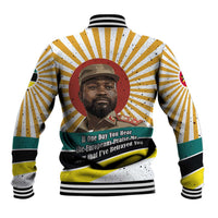 Samora Machel Baseball Jacket Radiant Sunburst Bold Anti-Colonial Quote Mozambique Liberation - African Revolutionary Art - Wonder Print Shop