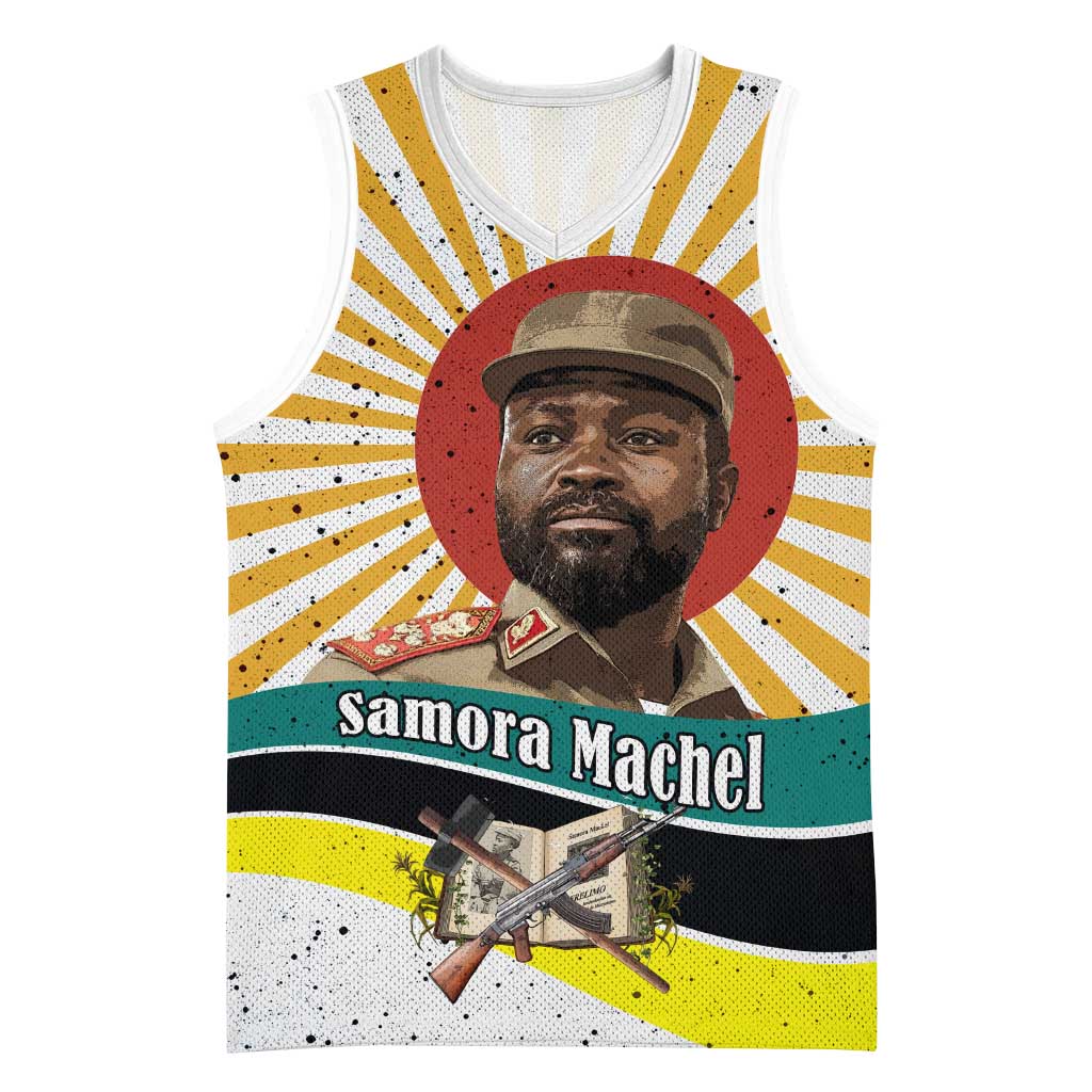 Samora Machel Basketball Jersey Radiant Sunburst Bold Anti-Colonial Quote Mozambique Liberation - African Revolutionary Art - Wonder Print Shop