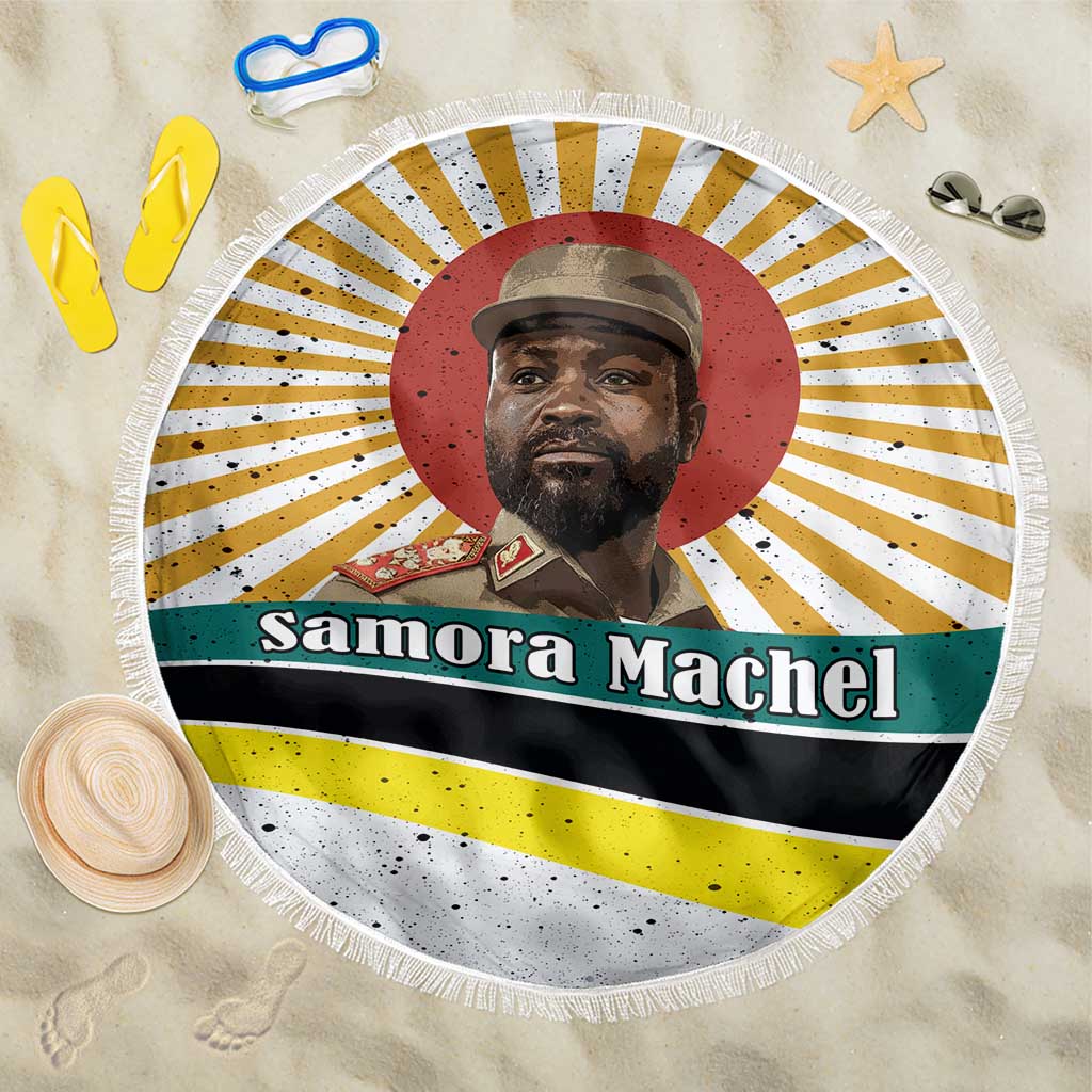 Samora Machel Beach Blanket Radiant Sunburst Bold Anti-Colonial Quote Mozambique Liberation - African Revolutionary Art - undefined