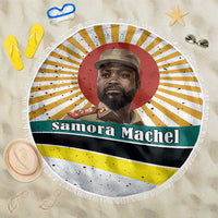 Samora Machel Beach Blanket Radiant Sunburst Bold Anti-Colonial Quote Mozambique Liberation - African Revolutionary Art - undefined