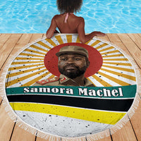 Samora Machel Beach Blanket Radiant Sunburst Bold Anti-Colonial Quote Mozambique Liberation - African Revolutionary Art - undefined