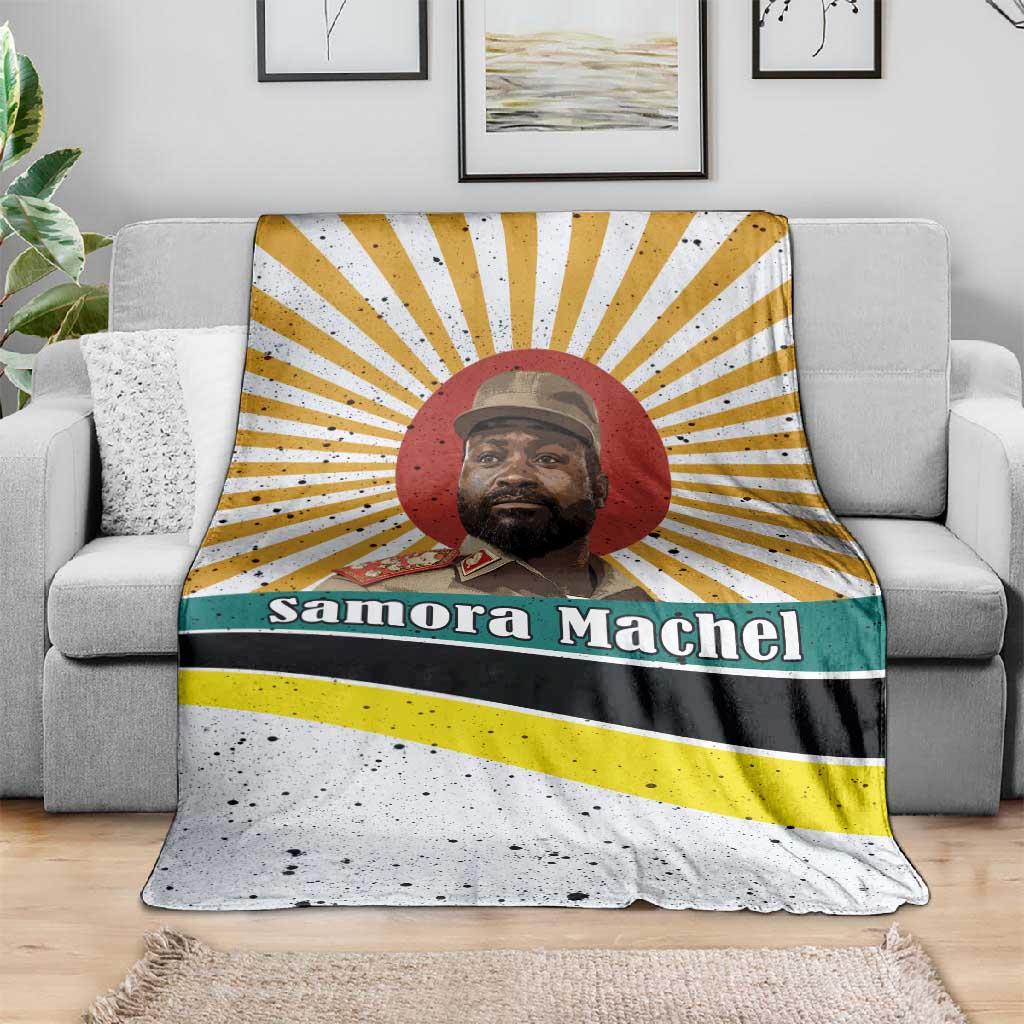 Samora Machel Blanket Radiant Sunburst Bold Anti-Colonial Quote Mozambique Liberation - African Revolutionary Art - Wonder Print Shop