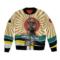Samora Machel Bomber Jacket Radiant Sunburst Bold Anti-Colonial Quote Mozambique Liberation - African Revolutionary Art - Wonder Print Shop