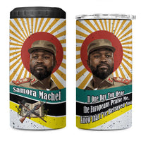 Samora Machel 4 in 1 Can Cooler Tumbler Radiant Sunburst Bold Anti-Colonial Quote Mozambique Liberation - African Revolutionary Art - Wonder Print Shop