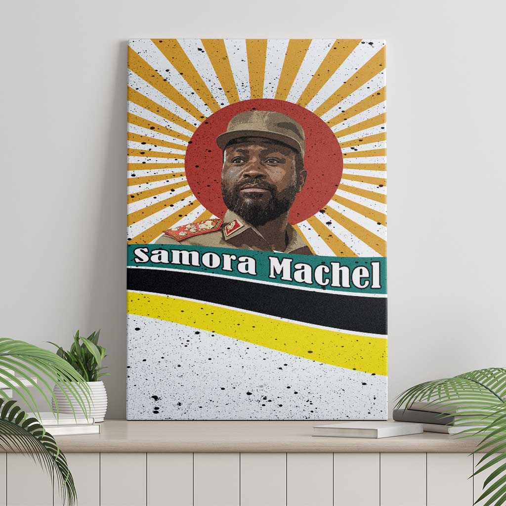 Samora Machel Canvas Wall Art Radiant Sunburst Bold Anti-Colonial Quote Mozambique Liberation - African Revolutionary Art - Wonder Print Shop