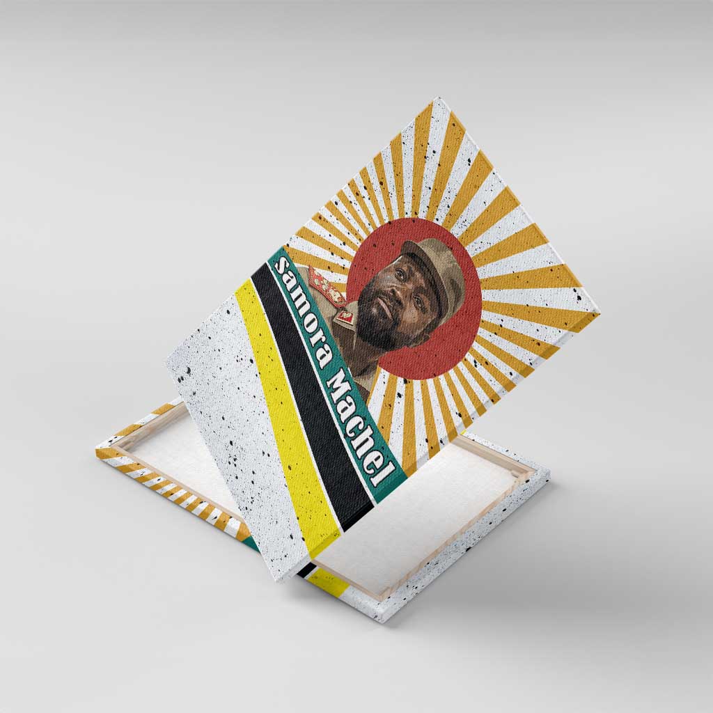 Samora Machel Canvas Wall Art Radiant Sunburst Bold Anti-Colonial Quote Mozambique Liberation - African Revolutionary Art - Wonder Print Shop