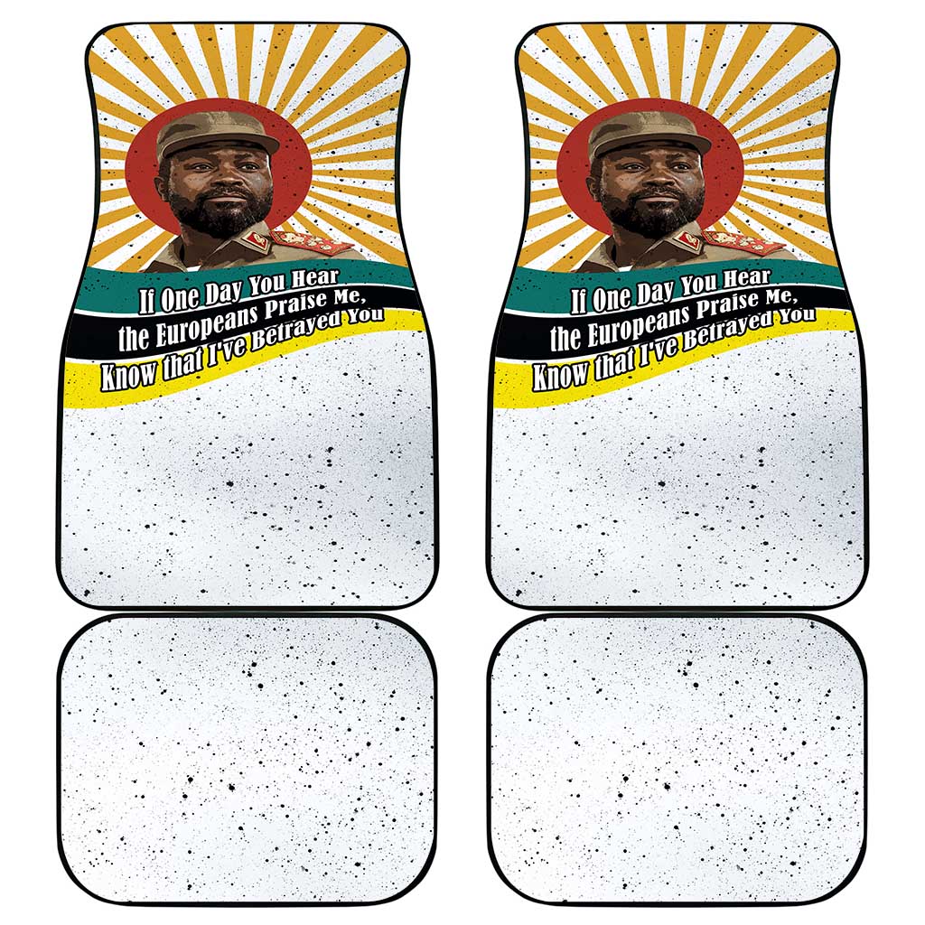 Samora Machel Car Mats Radiant Sunburst Bold Anti-Colonial Quote Mozambique Liberation - African Revolutionary Art - Wonder Print Shop