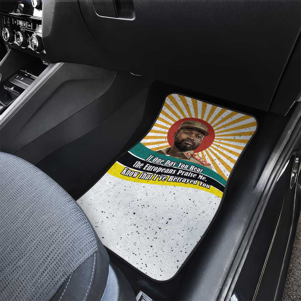 Samora Machel Car Mats Radiant Sunburst Bold Anti-Colonial Quote Mozambique Liberation - African Revolutionary Art - Wonder Print Shop