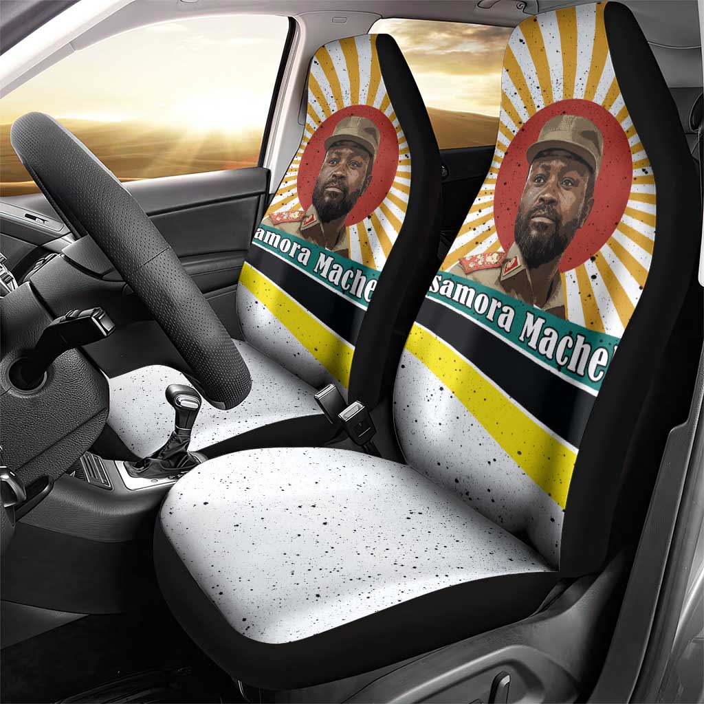 Samora Machel Car Seat Cover Radiant Sunburst Bold Anti-Colonial Quote Mozambique Liberation - African Revolutionary Art - Wonder Print Shop