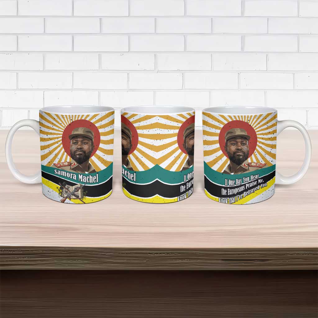 Samora Machel Ceramic Mug Radiant Sunburst Bold Anti-Colonial Quote Mozambique Liberation - African Revolutionary Art - Wonder Print Shop