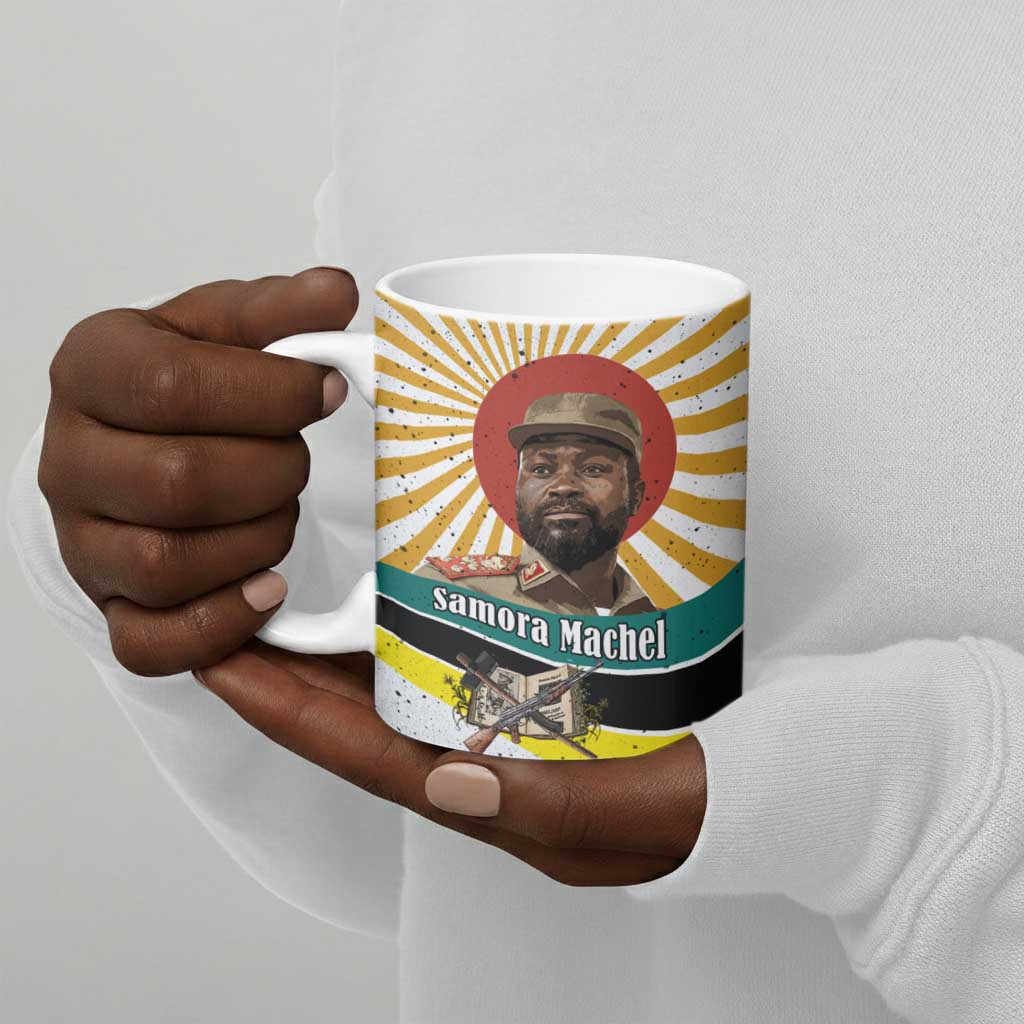 Samora Machel Ceramic Mug Radiant Sunburst Bold Anti-Colonial Quote Mozambique Liberation - African Revolutionary Art - Wonder Print Shop