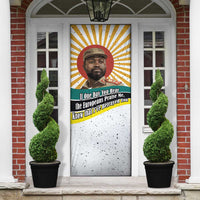 Samora Machel Door Cover Radiant Sunburst Bold Anti-Colonial Quote Mozambique Liberation - African Revolutionary Art - Wonder Print Shop