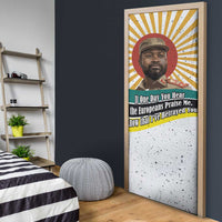 Samora Machel Door Cover Radiant Sunburst Bold Anti-Colonial Quote Mozambique Liberation - African Revolutionary Art - Wonder Print Shop