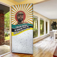 Samora Machel Door Cover Radiant Sunburst Bold Anti-Colonial Quote Mozambique Liberation - African Revolutionary Art - Wonder Print Shop