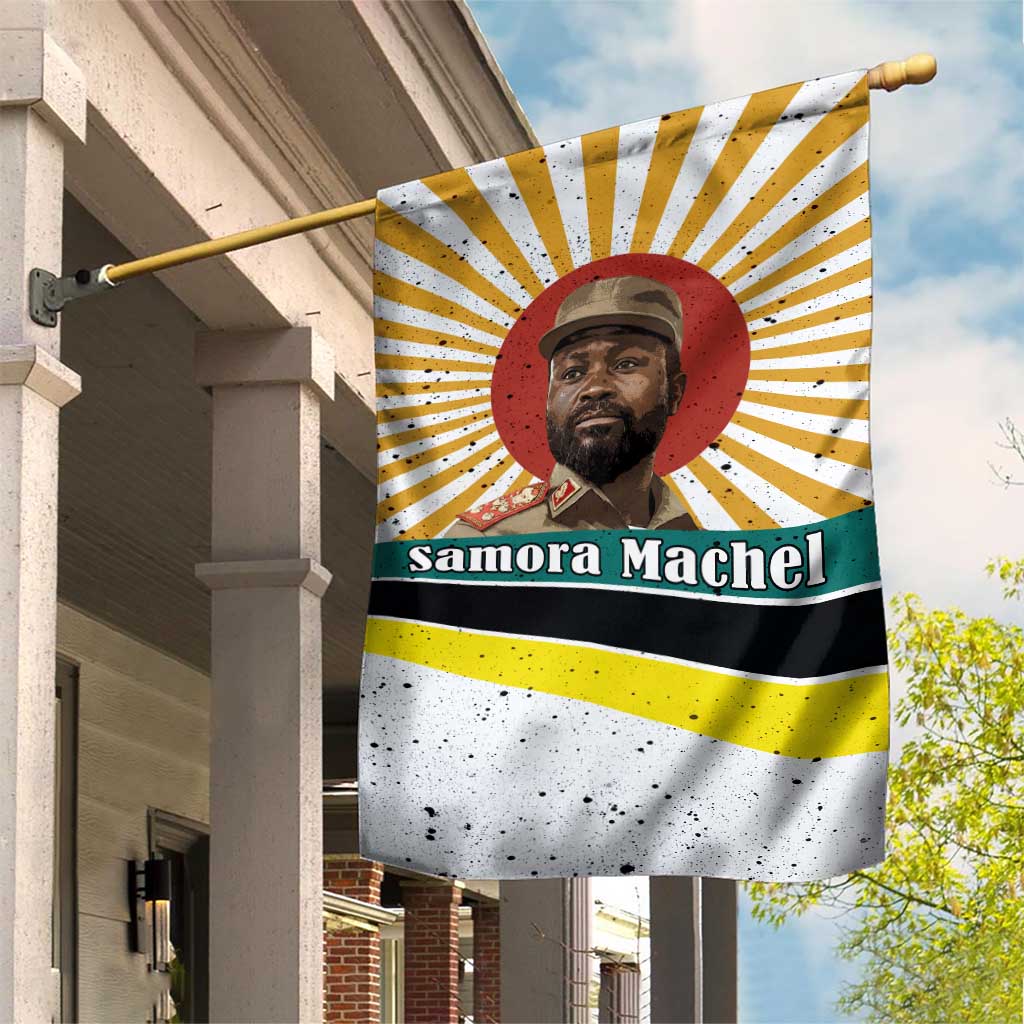 Samora Machel Garden Flag Radiant Sunburst Bold Anti-Colonial Quote Mozambique Liberation - African Revolutionary Art - Wonder Print Shop