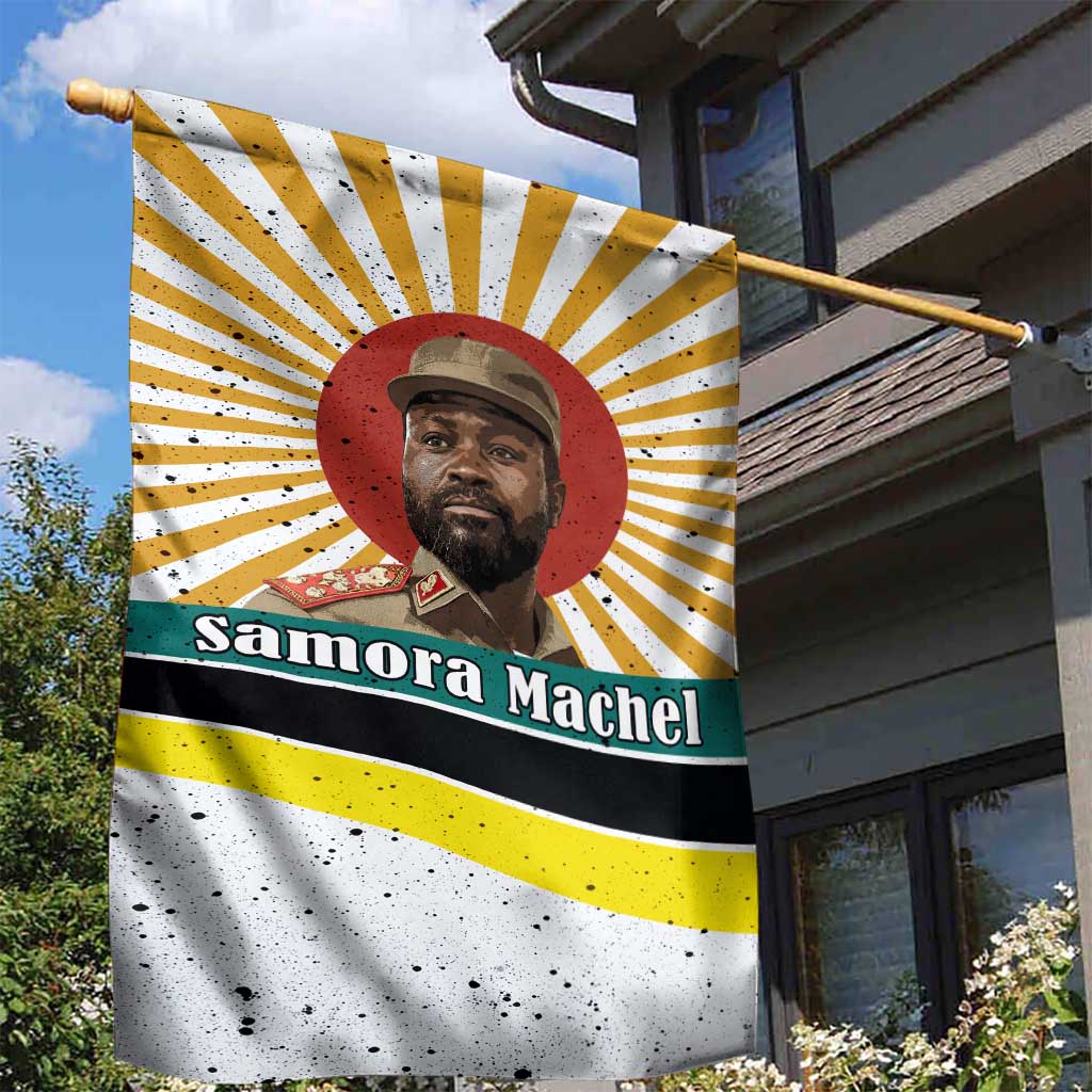 Samora Machel Garden Flag Radiant Sunburst Bold Anti-Colonial Quote Mozambique Liberation - African Revolutionary Art - Wonder Print Shop