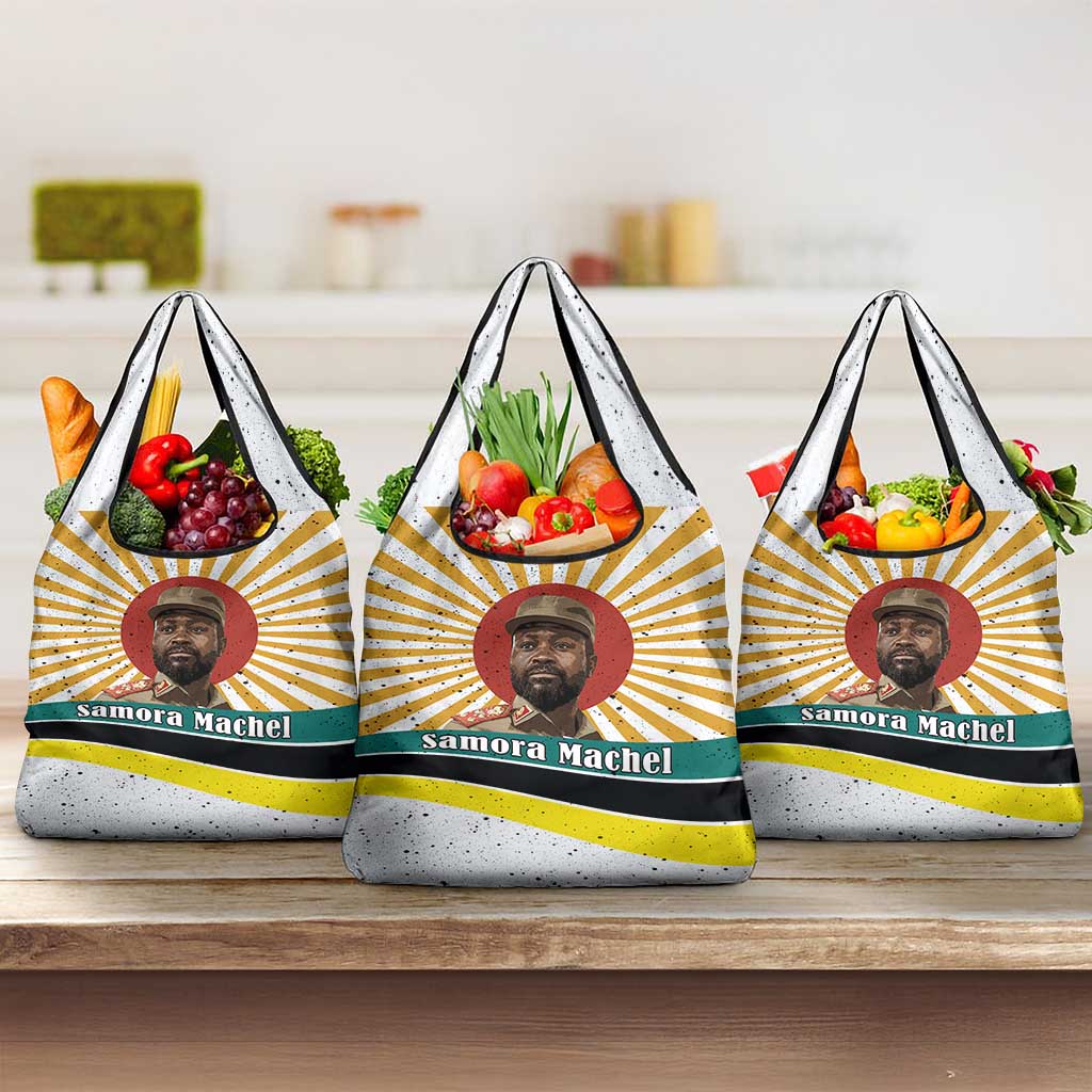 Samora Machel Grocery Bag Radiant Sunburst Bold Anti-Colonial Quote Mozambique Liberation - African Revolutionary Art - Wonder Print Shop