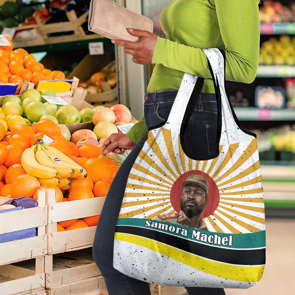 Samora Machel Grocery Bag Radiant Sunburst Bold Anti-Colonial Quote Mozambique Liberation - African Revolutionary Art - Wonder Print Shop