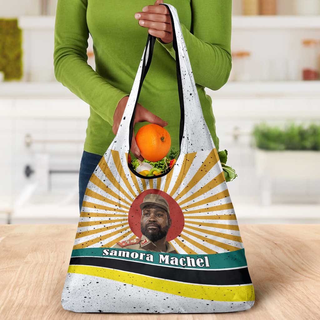 Samora Machel Grocery Bag Radiant Sunburst Bold Anti-Colonial Quote Mozambique Liberation - African Revolutionary Art - Wonder Print Shop