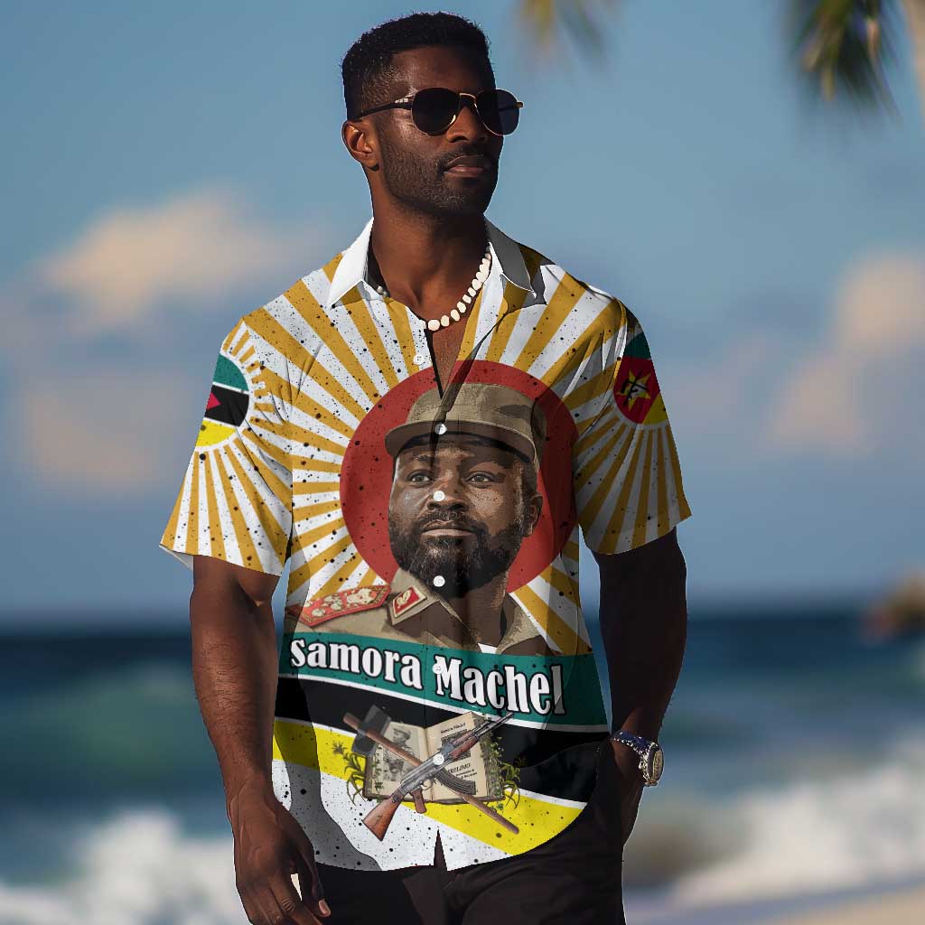 Samora Machel Hawaiian Shirt Radiant Sunburst Bold Anti-Colonial Quote Mozambique Liberation - African Revolutionary Art - Wonder Print Shop