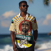 Samora Machel Hawaiian Shirt Radiant Sunburst Bold Anti-Colonial Quote Mozambique Liberation - African Revolutionary Art - Wonder Print Shop