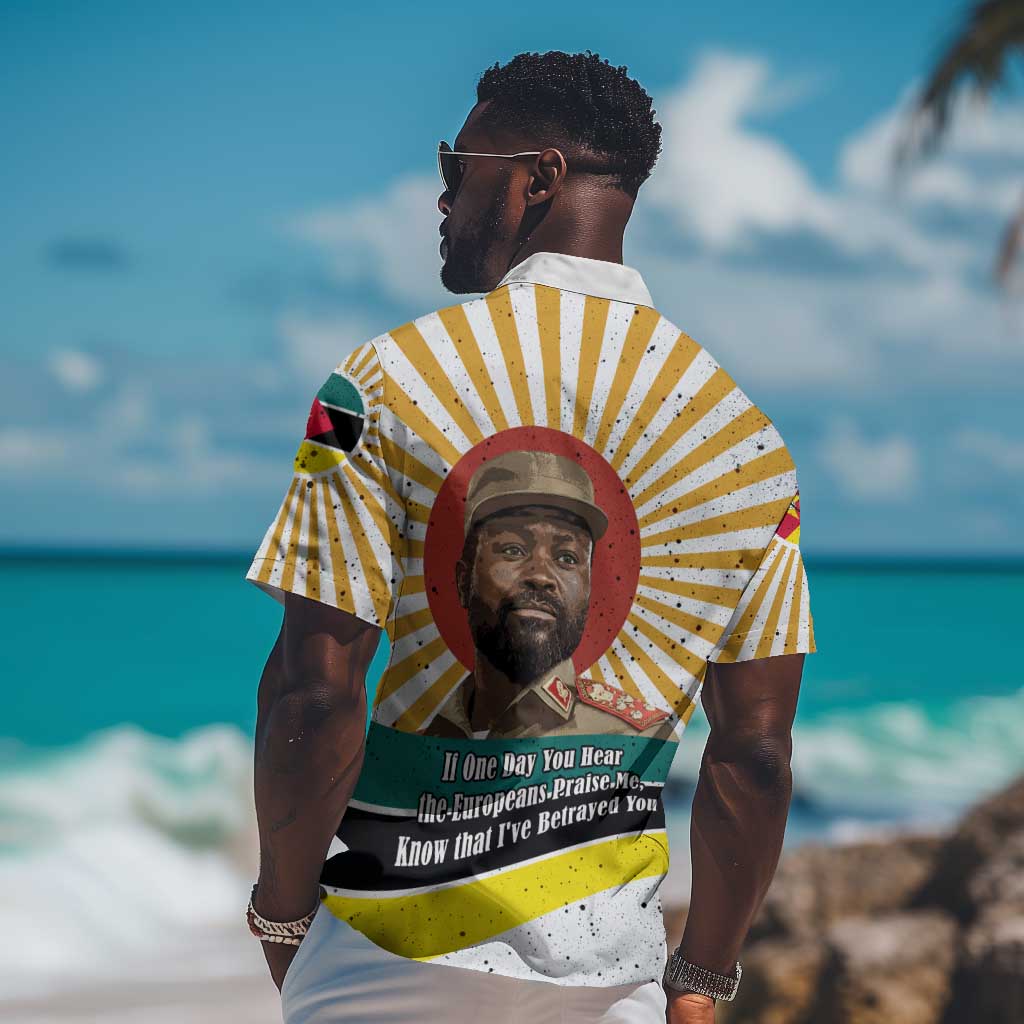 Samora Machel Hawaiian Shirt Radiant Sunburst Bold Anti-Colonial Quote Mozambique Liberation - African Revolutionary Art - Wonder Print Shop