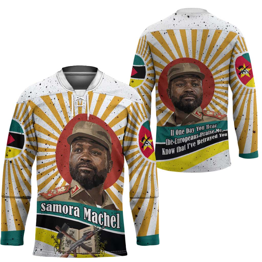 Samora Machel Hockey Jersey Radiant Sunburst Bold Anti-Colonial Quote Mozambique Liberation - African Revolutionary Art - Wonder Print Shop