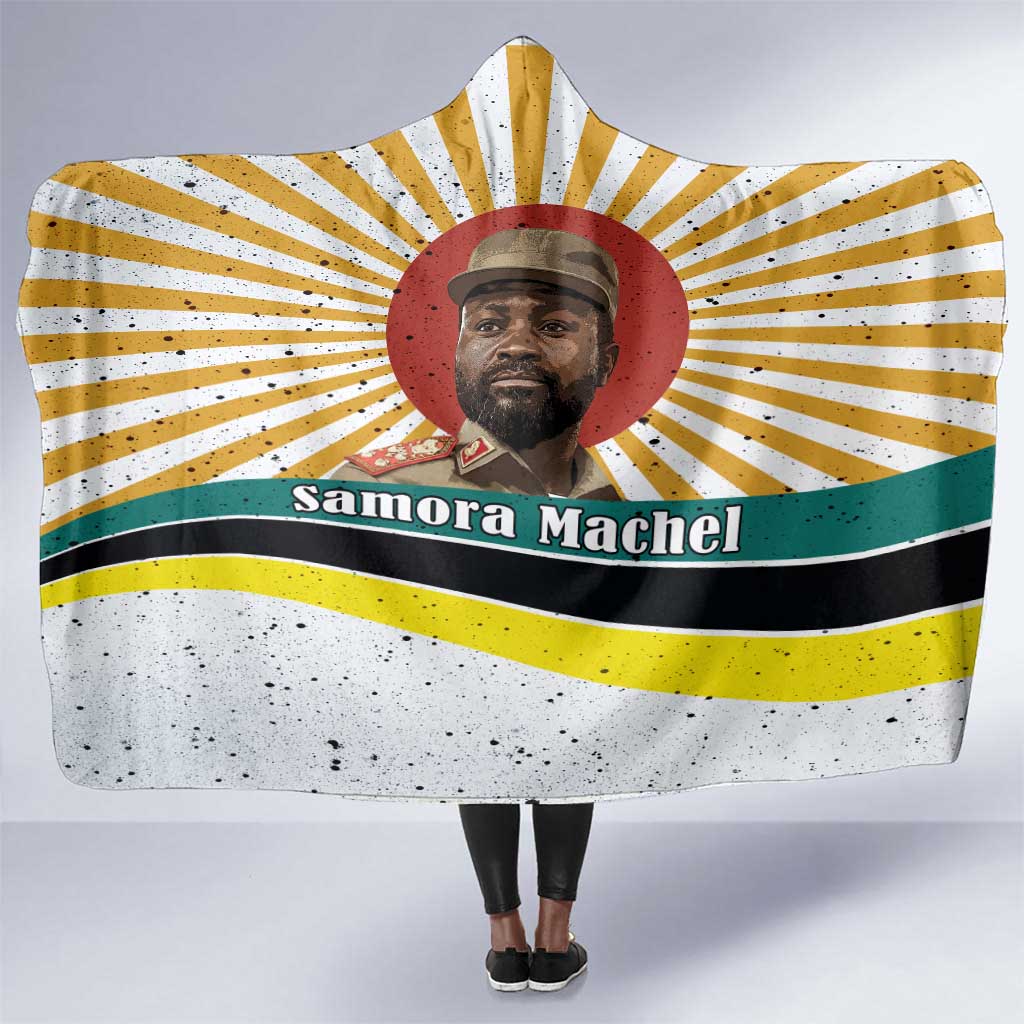 Samora Machel Hooded Blanket Radiant Sunburst Bold Anti-Colonial Quote Mozambique Liberation - African Revolutionary Art - Wonder Print Shop