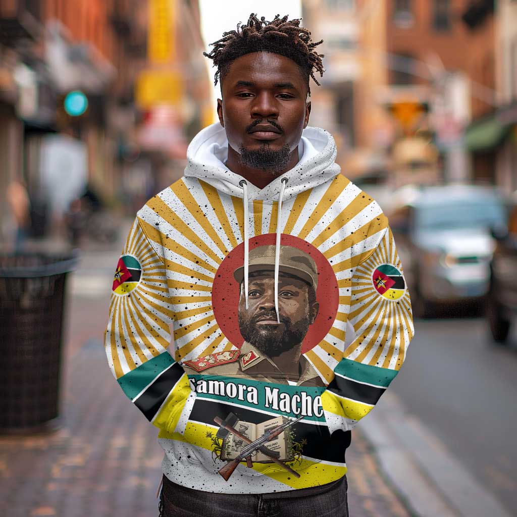 Samora Machel Hoodie Radiant Sunburst Bold Anti-Colonial Quote Mozambique Liberation - African Revolutionary Art - Wonder Print Shop
