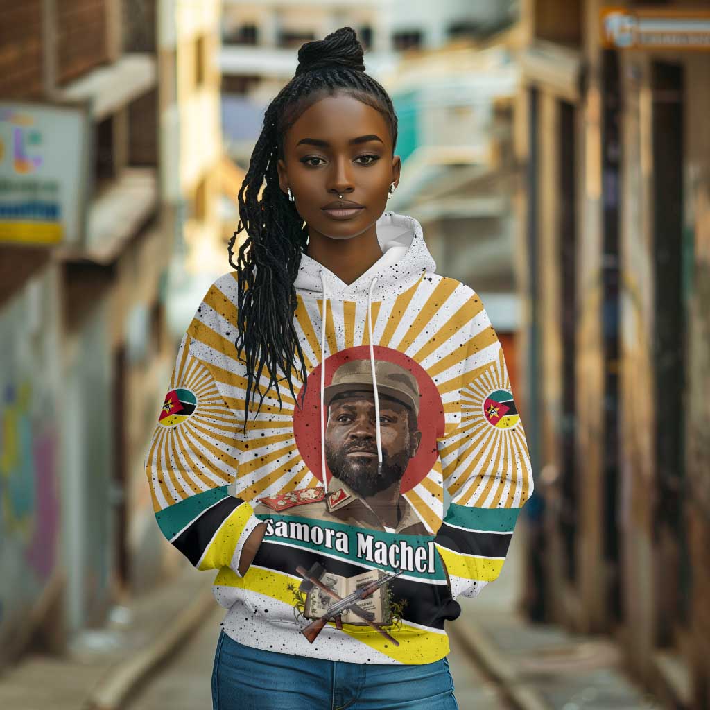 Samora Machel Hoodie Radiant Sunburst Bold Anti-Colonial Quote Mozambique Liberation - African Revolutionary Art - Wonder Print Shop