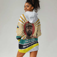 Samora Machel Hoodie Dress Radiant Sunburst Bold Anti-Colonial Quote Mozambique Liberation - African Revolutionary Art - Wonder Print Shop
