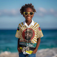Samora Machel Kid Hawaiian Shirt Radiant Sunburst Bold Anti-Colonial Quote Mozambique Liberation - African Revolutionary Art - Wonder Print Shop