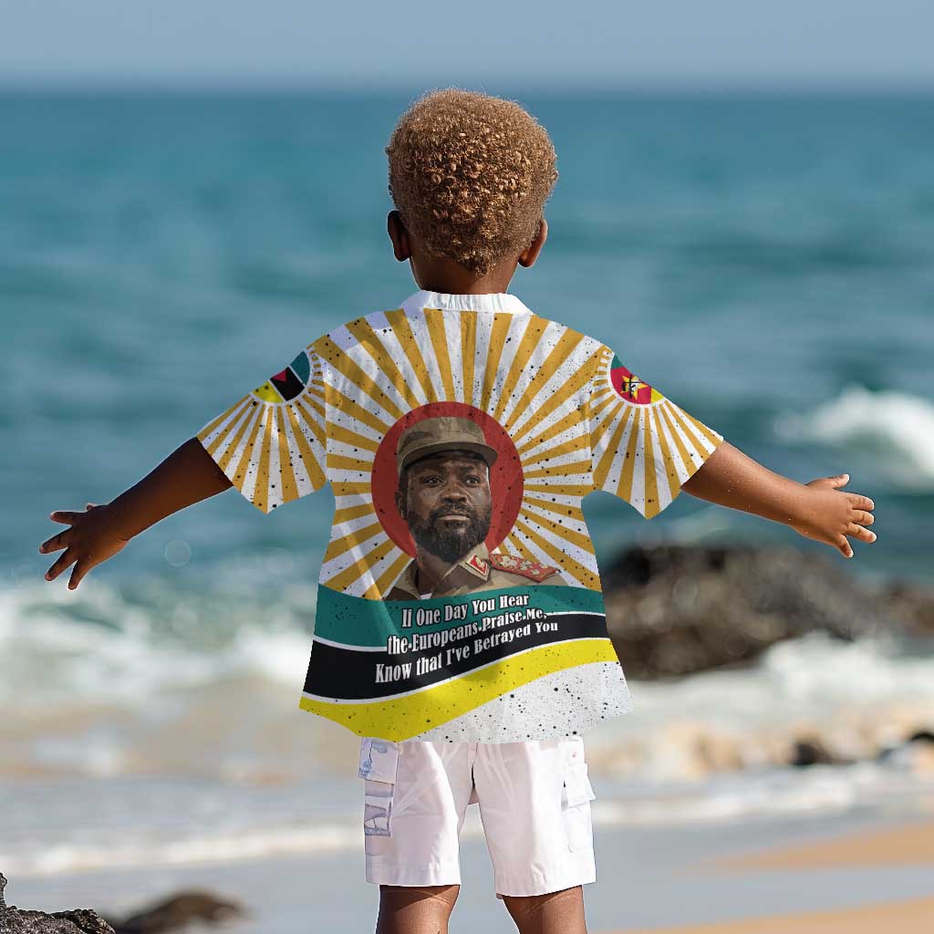Samora Machel Kid Hawaiian Shirt Radiant Sunburst Bold Anti-Colonial Quote Mozambique Liberation - African Revolutionary Art - Wonder Print Shop