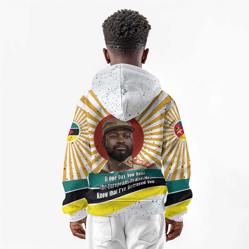 Samora Machel Kid Hoodie Radiant Sunburst Bold Anti-Colonial Quote Mozambique Liberation - African Revolutionary Art - Wonder Print Shop