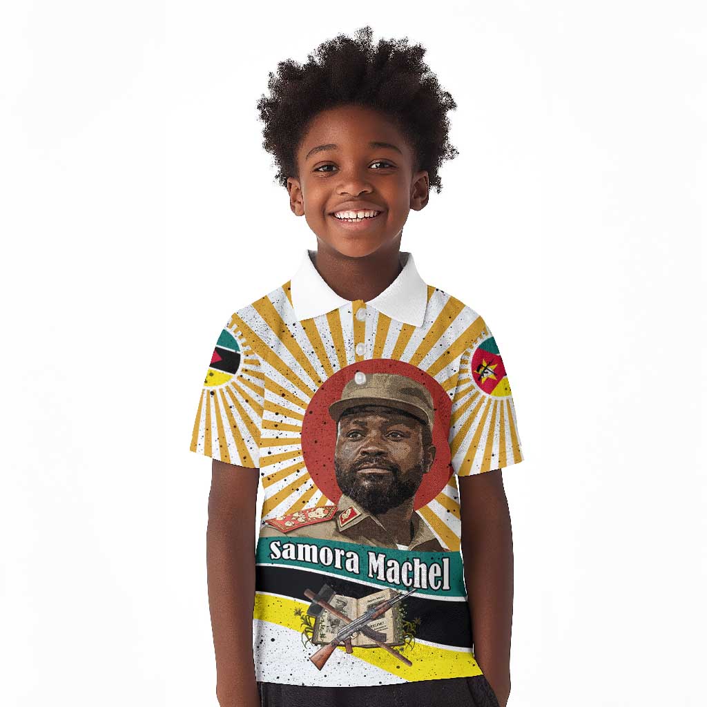 Samora Machel Kid Polo Shirt Radiant Sunburst Bold Anti-Colonial Quote Mozambique Liberation - African Revolutionary Art - Wonder Print Shop